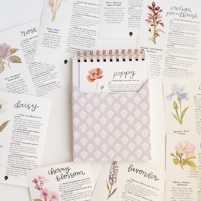 Flowers watercolor workbook