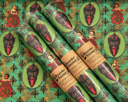 Krampus Children Collage Wrapping Paper Set 3 Sheet Roll - Art Department LLC