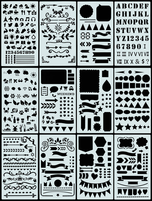 Essentials Dotted Journal Stencil Set - Art Department LLC