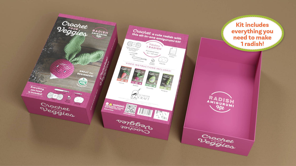 Crochet Your Veggies Amigurumi Kit Radish - Art Department LLC