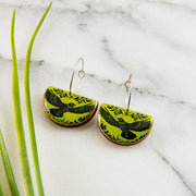 Citron Raven Hoop Earrings - Art Department LLC