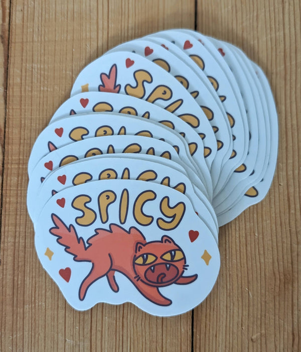 Spicy - Feral Cat Vinyl Sticker