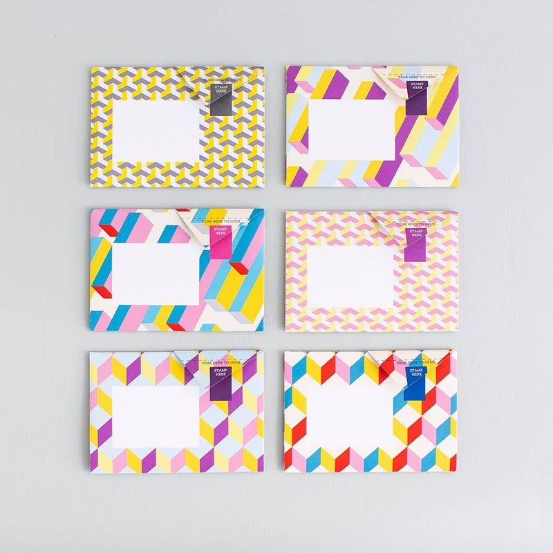 Urban Pigeon, Colorful Folding Letter Pack, Pack of 6 - Art Department LLC