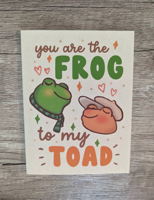 The Frog to my Toad - Cute Romantic Greeting Card