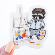 Happy Little Trash Artist Raccoon Sticker - Art Department LLC