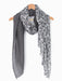 Flora Lightweight Scarf - Black, Indian Floral - Art Department LLC