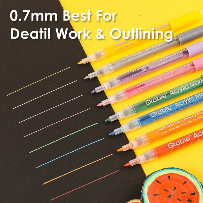 Extra Fine Tip Acrylic Paint Marker Set of 28 - Art Department LLC
