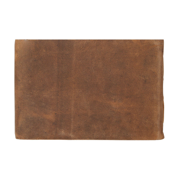 Rustic Brown Leather Journal with Handmade White Paper - Art Department LLC