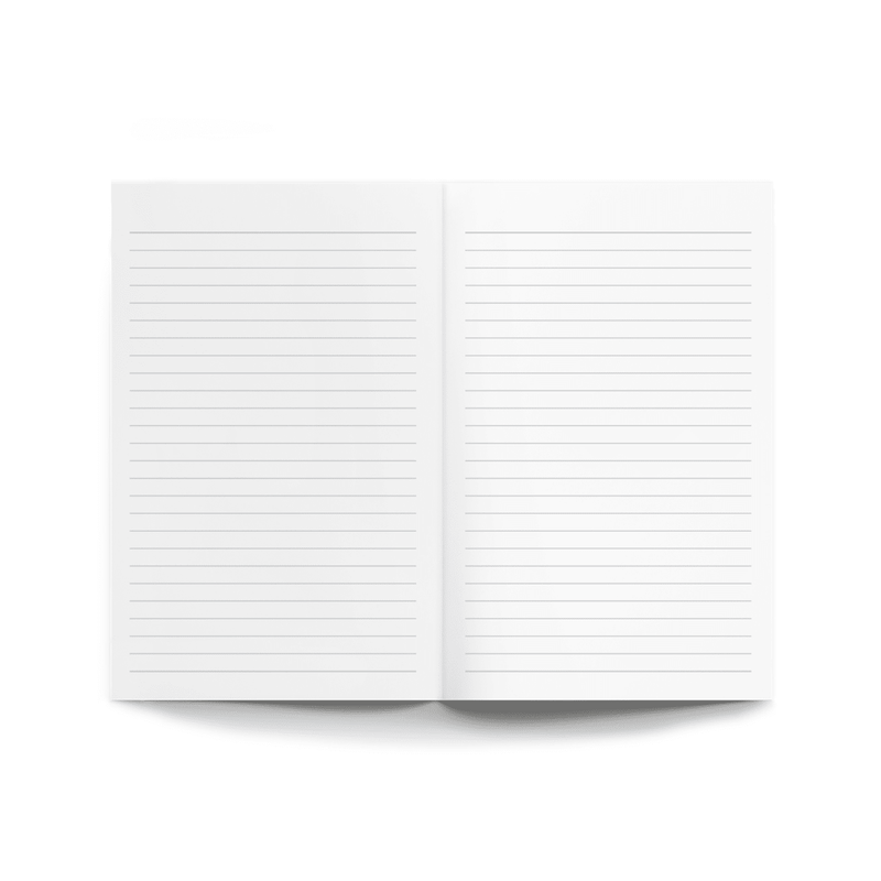 Orange Floral Soft Touch Classic Layflat Notebook - Art Department LLC