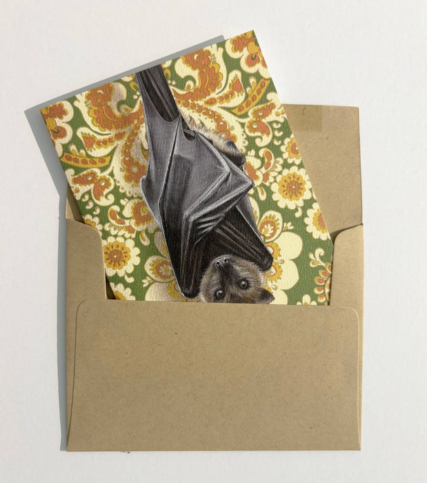 Flying Fox Bat - Note Card - Art Department LLC