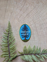 Iron-on patch | nature nerd - embroidered Pine tree applique - Art Department LLC