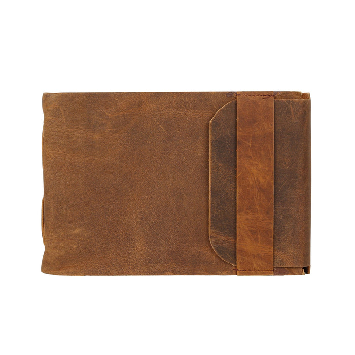Rustic Brown Leather Journal with Handmade White Paper - Art Department LLC
