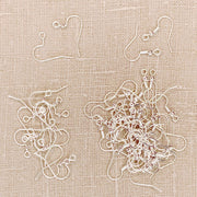 Silver French Ear Wire Earring Hooks 56pc Assortment - Art Department LLC