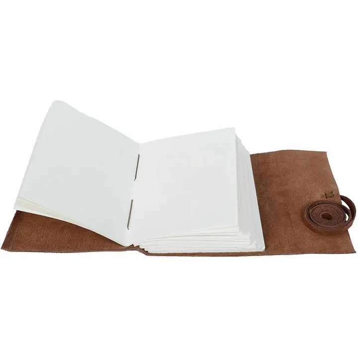 Tuzech Handmade Water Buffalo Leather Journal -  Lined