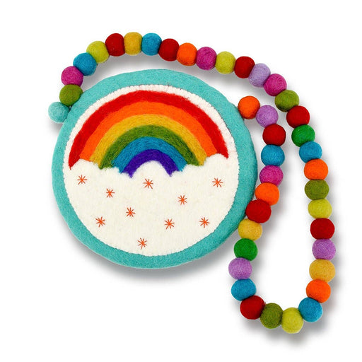Rainbow and Cloud Felted Bag - Art Department LLC