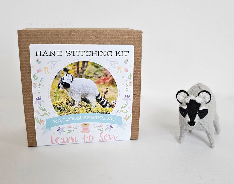 DIY Felt Raccoon Sewing Kit - Art Department LLC