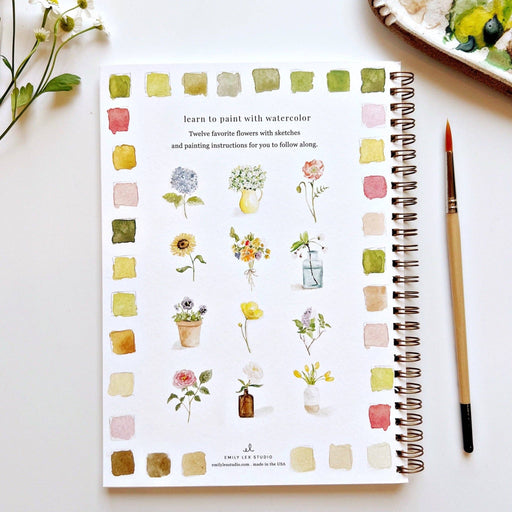 Flowers watercolor workbook - Art Department LLC