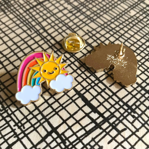 Sunny Rainbow Enamel Pin