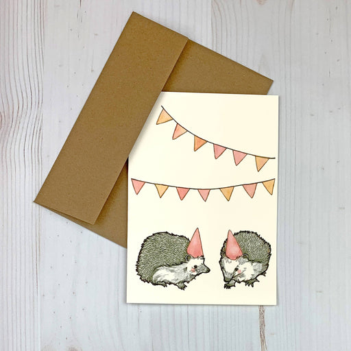 Hedgehog Party 5x7" Notecard