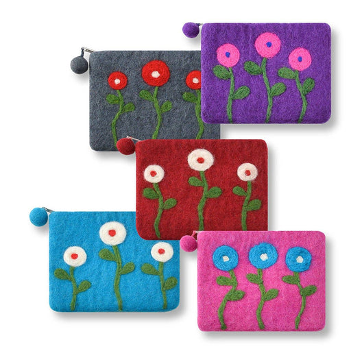 Three Flower Coin Purse - Art Department LLC