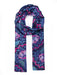 Fern Lightweight Scarf - Navy Blue, Floral Mosaic - Art Department LLC