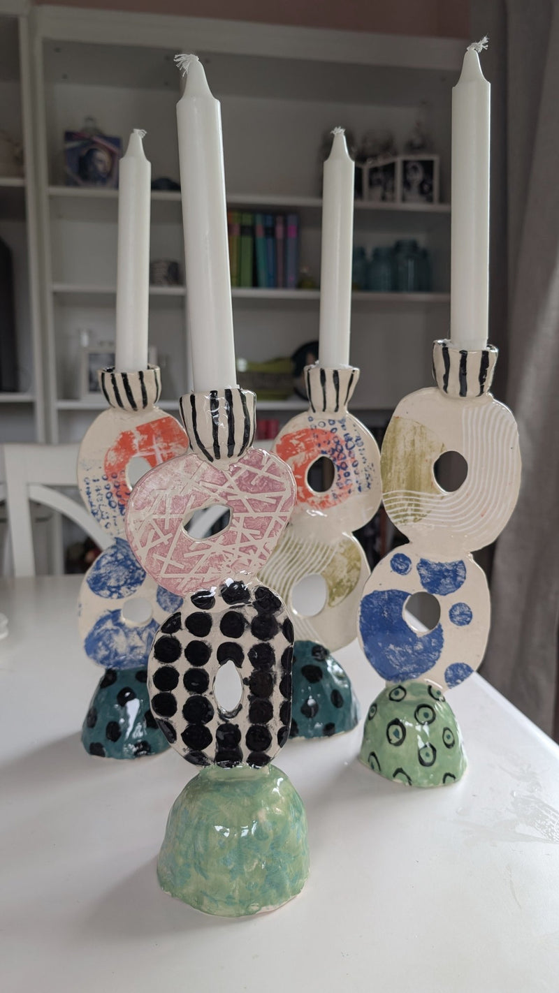 Funky Sculptural Candleholders - Art Department LLC