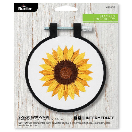 Embroidery Kit - Golden Sunflower - Art Department LLC