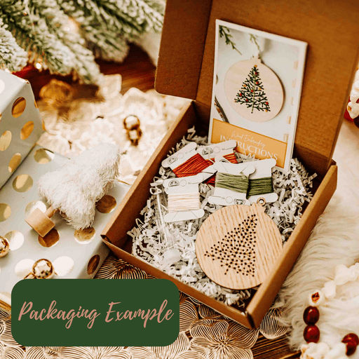 Christmas Tree Ornament Embroidery DIY Kit - Art Department LLC