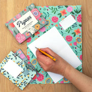 Wildflower Pigeon, Floral Letter Pack - Pack of 6 Letters - Art Department LLC