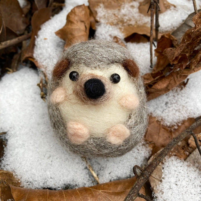 Hedgehog Needle Felting Kit, finished item