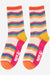 Rainbow Stripe Bamboo Socks in Cream Multicolor