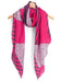 Jodi Lightweight Scarf - Fuchsia, Animal Stripe - Art Department LLC