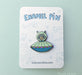 Cat Alien UFO, Feline Spaceship Spacecraft Enamel Pin - Art Department LLC