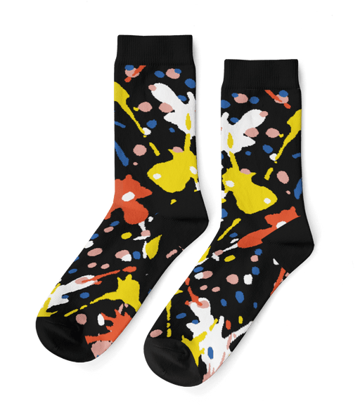 Paint Splatter - Large Crew Socks - Art Department LLC