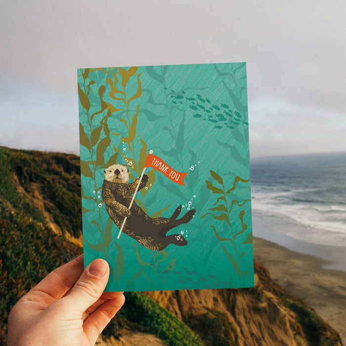 Sea Otter Thank You Card - Art Department LLC