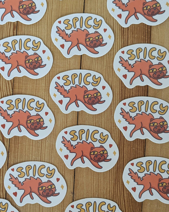 Spicy - Feral Cat Vinyl Sticker