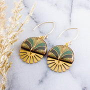 Art Deco Stacked Sunburst Earrings - Art Department LLC