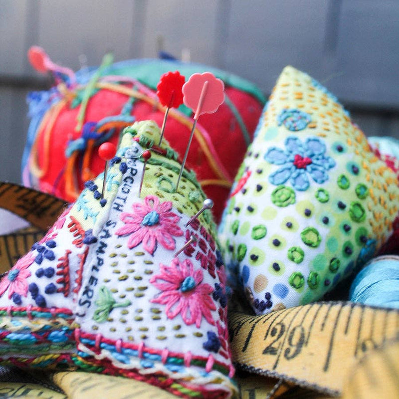 Pin Cushions Embroidery Sampler - Art Department LLC