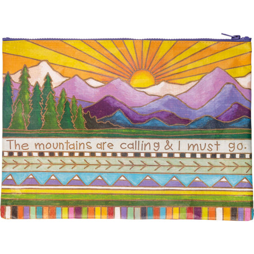 Mountains Are Calling I Must Go Zipper Folder