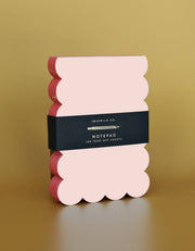 Scalloped Shaped Notepad | Peach + Persimmon Edge - Art Department LLC