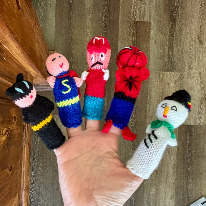 Finger Puppets, Handknit, Assorted