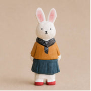 Artisanal Hand-Carved Bunny Wood Figurine - Art Department LLC