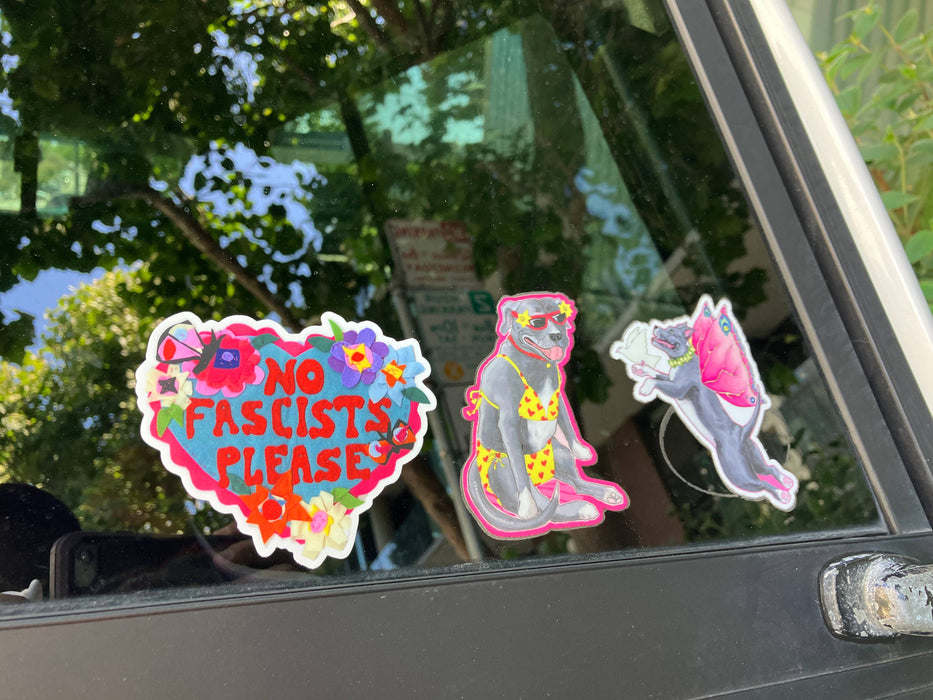 No Fascists Please Sticker