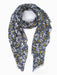 Marie Lightweight Scarf - Grey, Floral Foil - Art Department LLC