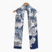 Emery Lightweight Scarf - Blue, Floral Print - Art Department LLC
