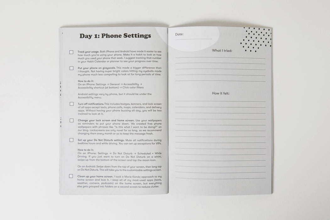 Unplugged: A Workbook to Reset Your Relationship w/ Screens - Art Department LLC