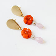 Romantic Flower Stud Earrings with Boho Charm - Art Department LLC