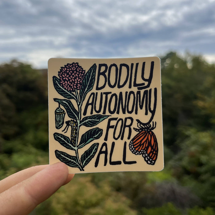 Bodily Autonomy For All Sticker | matte vinyl butterfly
