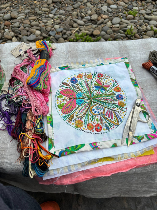 Spring Fling Butterfly Embroidery Sampler - Art Department LLC