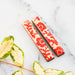 Graphic Red Floral Bar Earrings - Art Department LLC